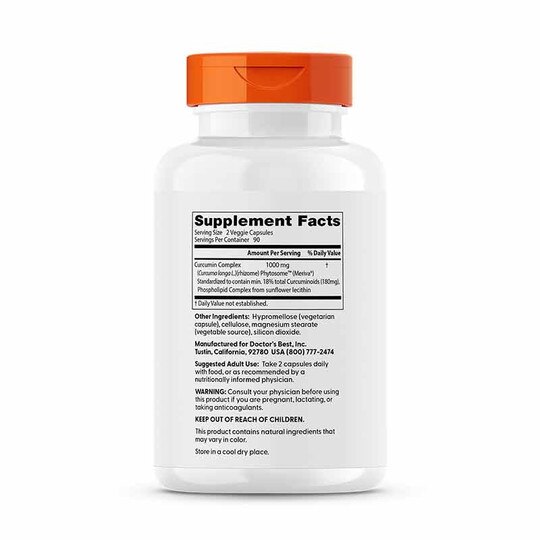 Curcumin Phytosome with Meriva 500 Mg, Doctors Best
